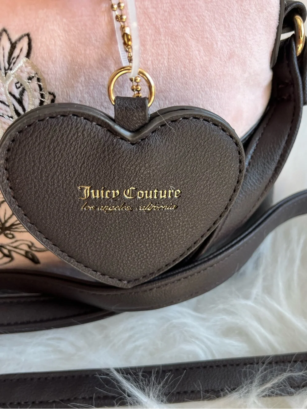 Y2K Inspired Juicy Couture Velour Satchel Purse – Pink & Black